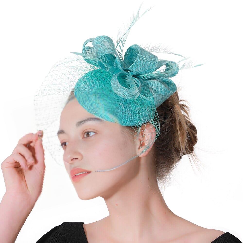 AIIZIE TURQUOISE VEIL FASCINATORS - product image