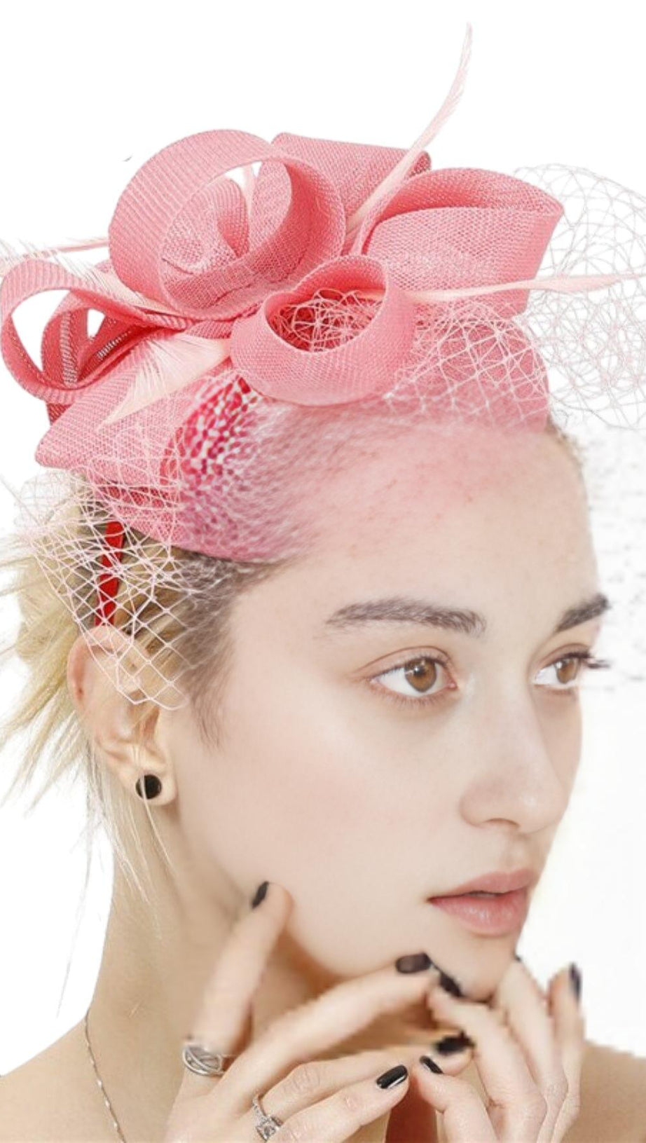 PINK VEIL FASCINATORS