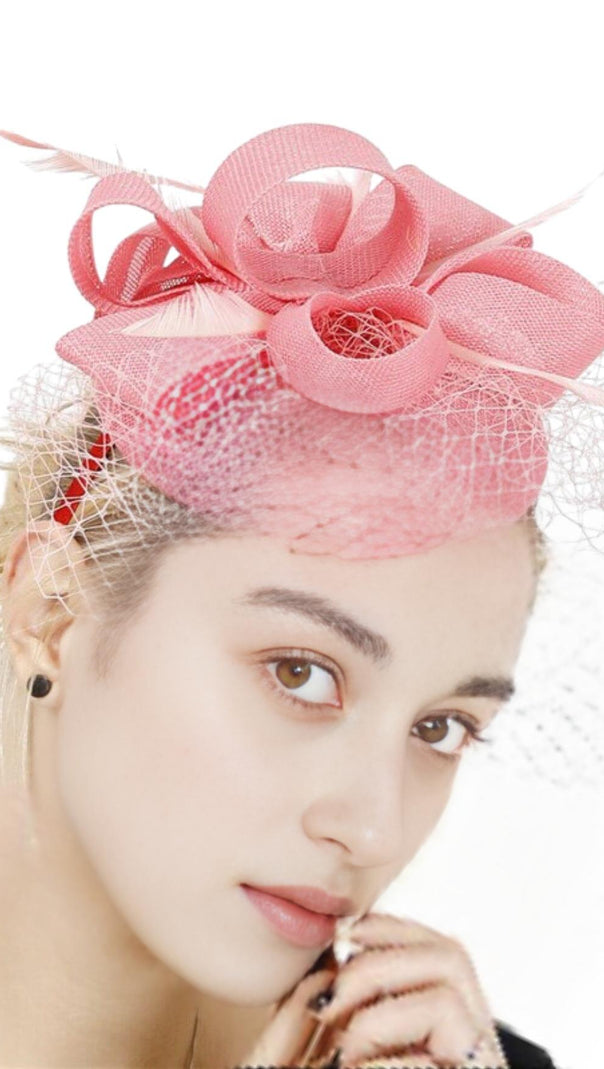 AIIZIE PINK VEIL FASCINATORS - product image