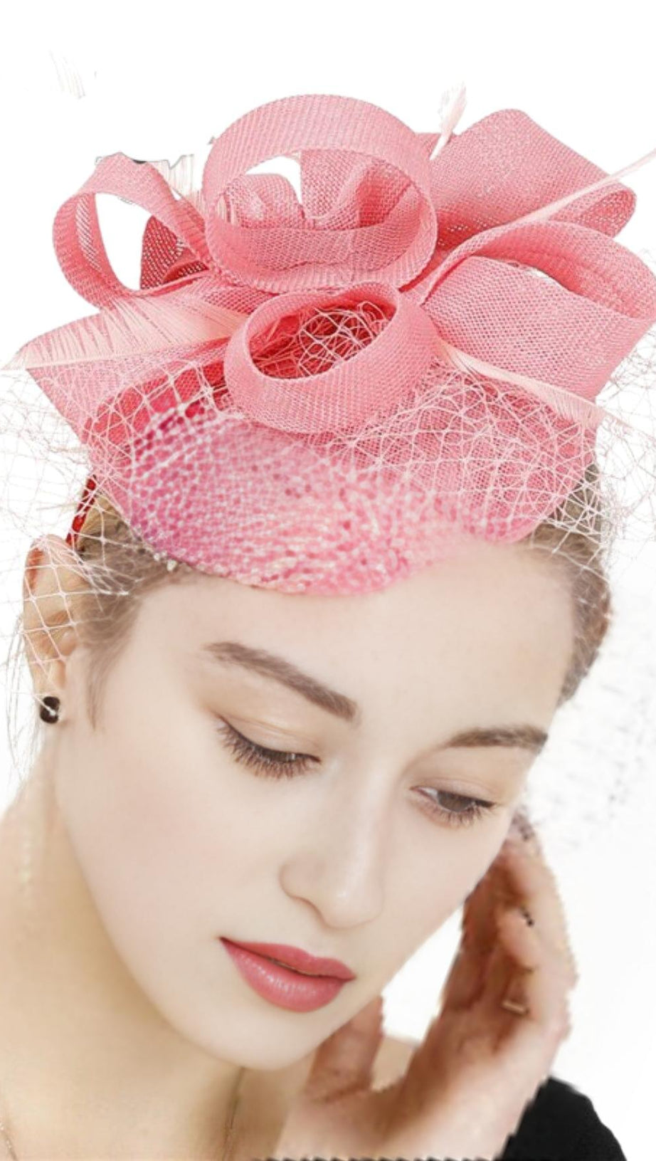 PINK VEIL FASCINATORS