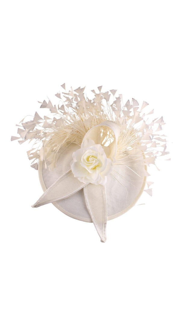 AIIZIE CREAM ELEGANT FEATHER FASCINATORS - product image