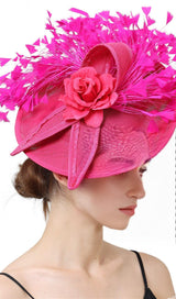 PINK ELEGANT FEATHER FASCINATORS