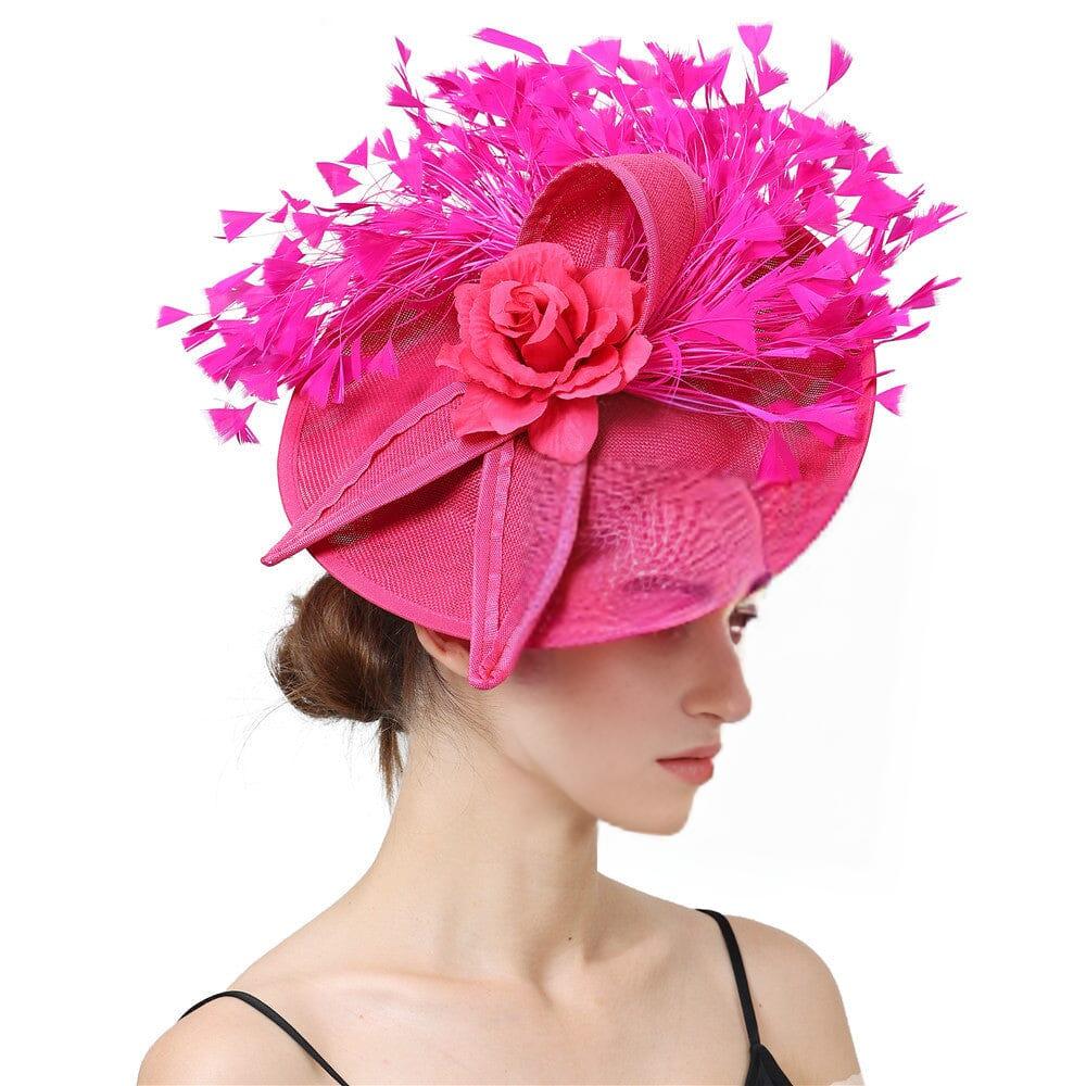 AIIZIE PINK ELEGANT FEATHER FASCINATORS - product image