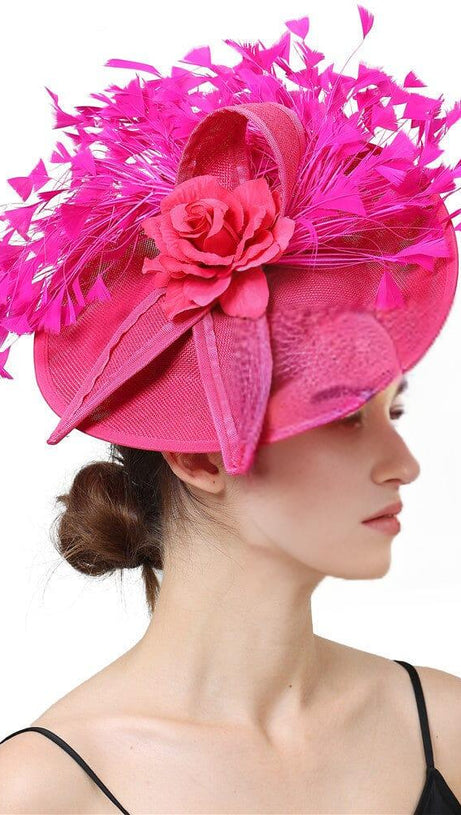 PINK ELEGANT FEATHER FASCINATORS