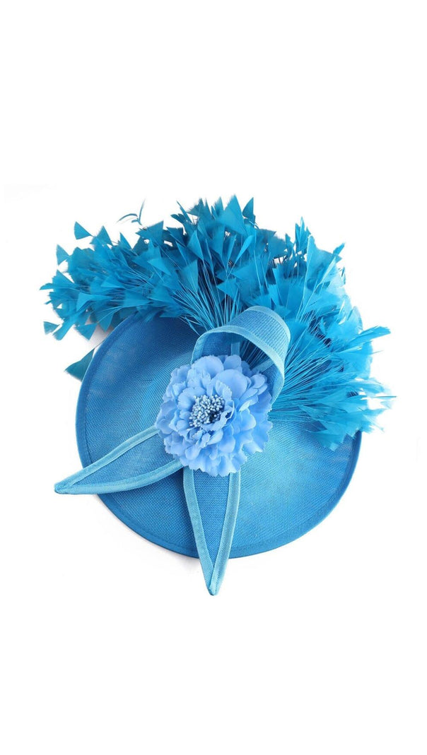 AIIZIE BLUE ELEGANT FEATHER FASCINATORS - product image