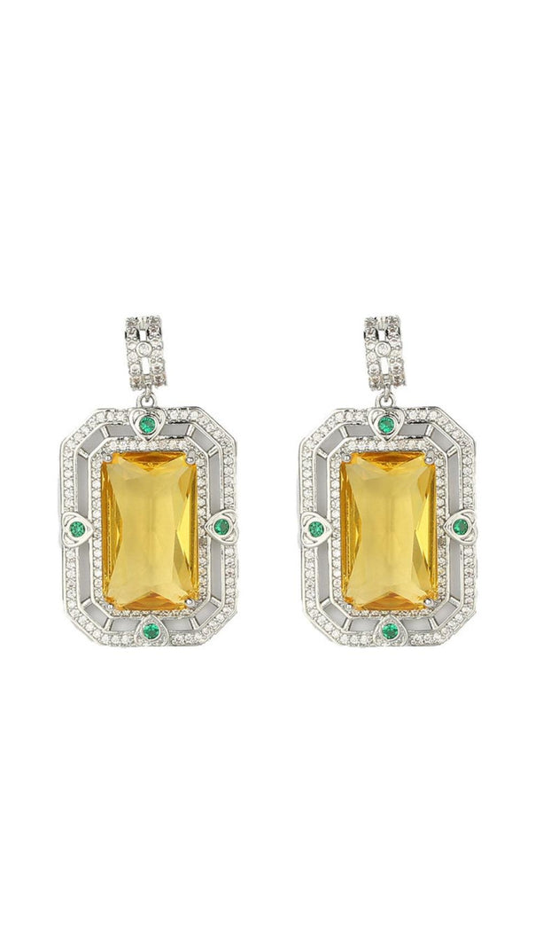 AIIZIE ZIRCON GEOMETRIC EARRINGS - product image