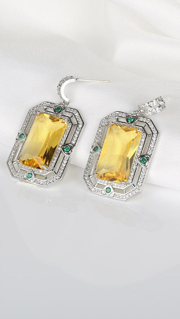 AIIZIE ZIRCON GEOMETRIC EARRINGS - product image