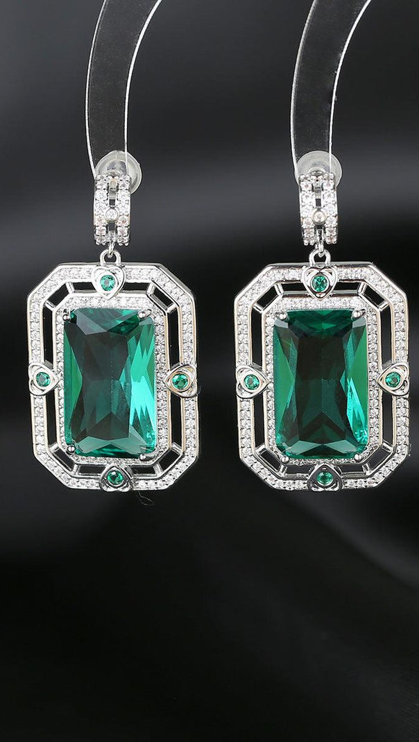AIIZIE ZIRCON GEOMETRIC EARRINGS - product image