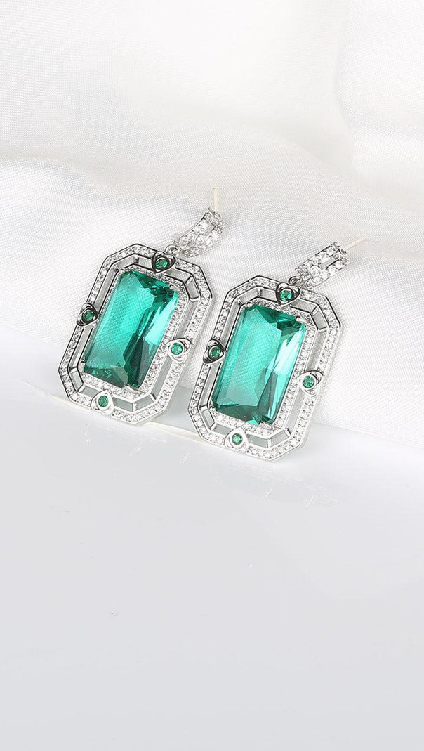 AIIZIE ZIRCON GEOMETRIC EARRINGS - product image