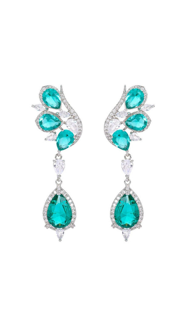 AIIZIE DIAMOND BUTTERFLY TOPAZ EARRINGS - product image