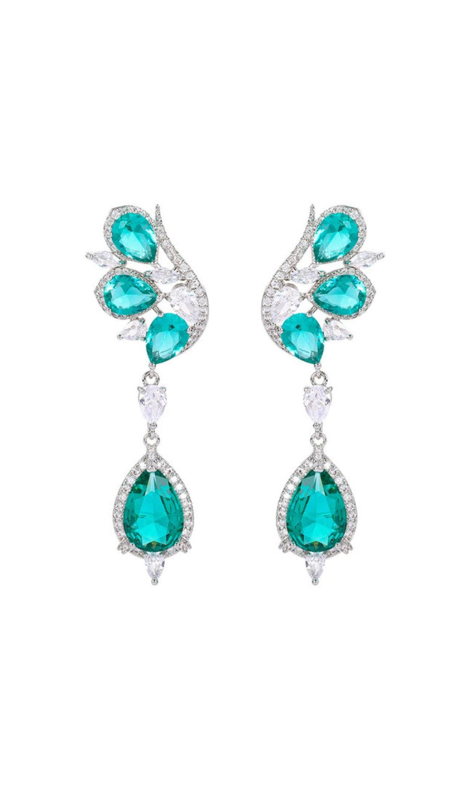 DIAMOND BUTTERFLY TOPAZ EARRINGS