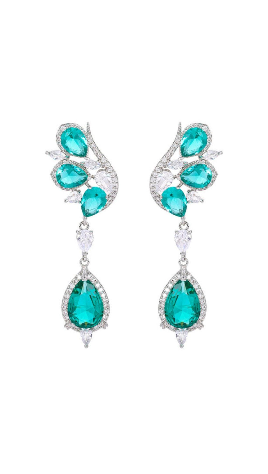 DIAMOND BUTTERFLY TOPAZ EARRINGS