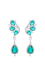 DIAMOND BUTTERFLY TOPAZ EARRINGS