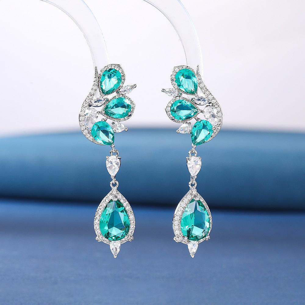 AIIZIE DIAMOND BUTTERFLY TOPAZ EARRINGS - product image
