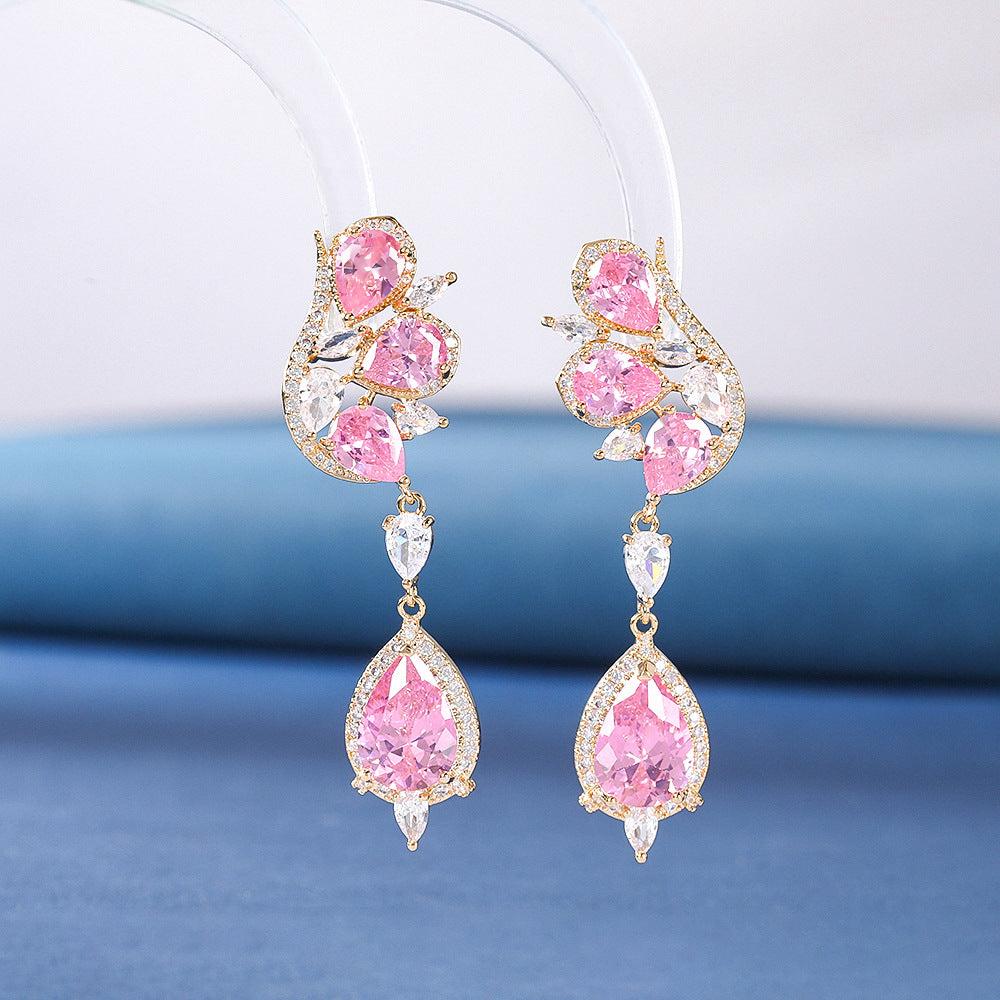 AIIZIE DIAMOND BUTTERFLY TOPAZ EARRINGS - product image