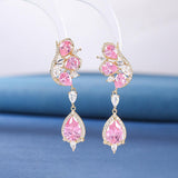 DIAMOND BUTTERFLY TOPAZ EARRINGS