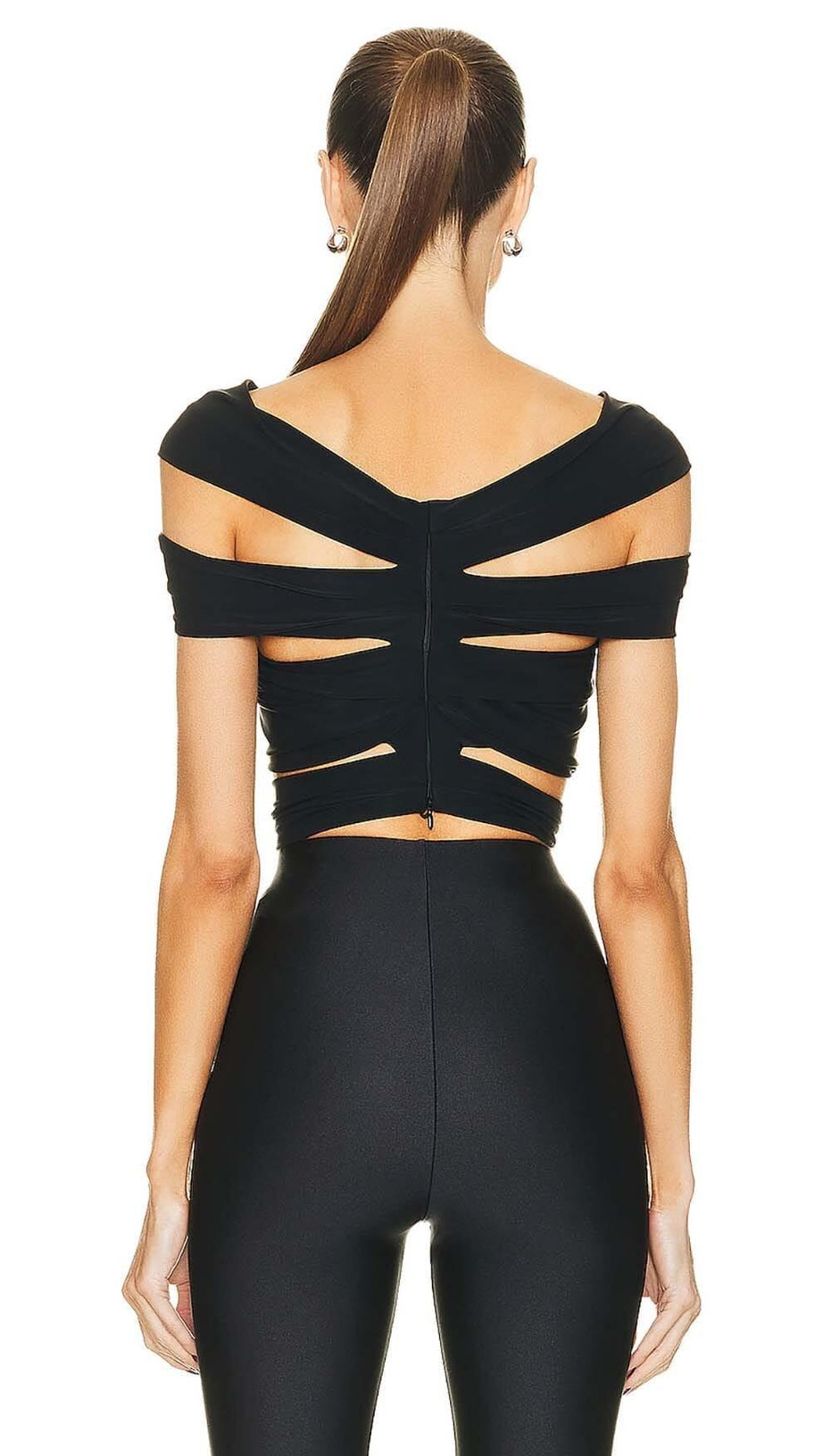 3D FLOWER-EMBELLISHED JUMPSUIT IN BLACK