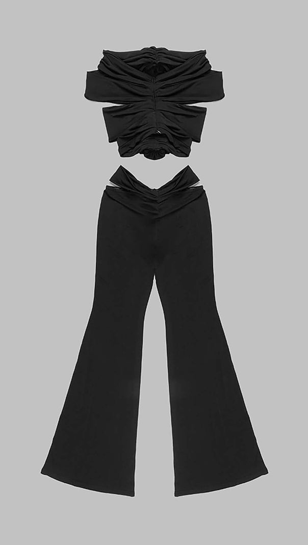 JUMPSUIT MIT 3D-BLUMENVERZIERUNG IN SCHWARZ