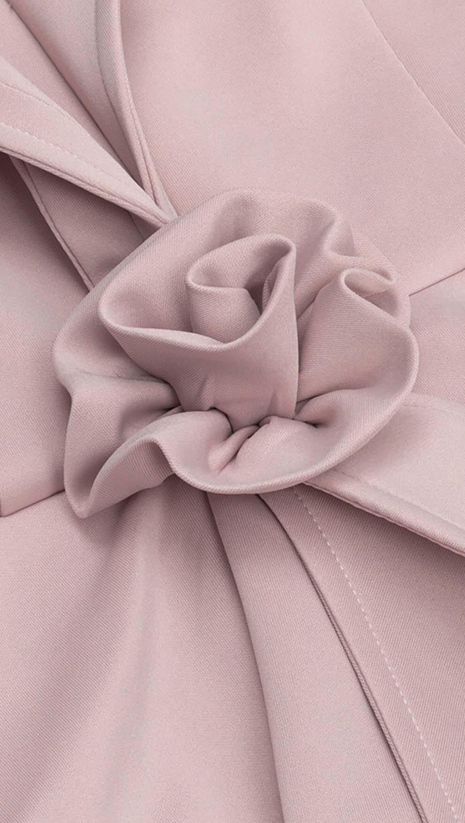 APPLIQUÉD BANDAGE MIDII DRESS IN PALE PINK