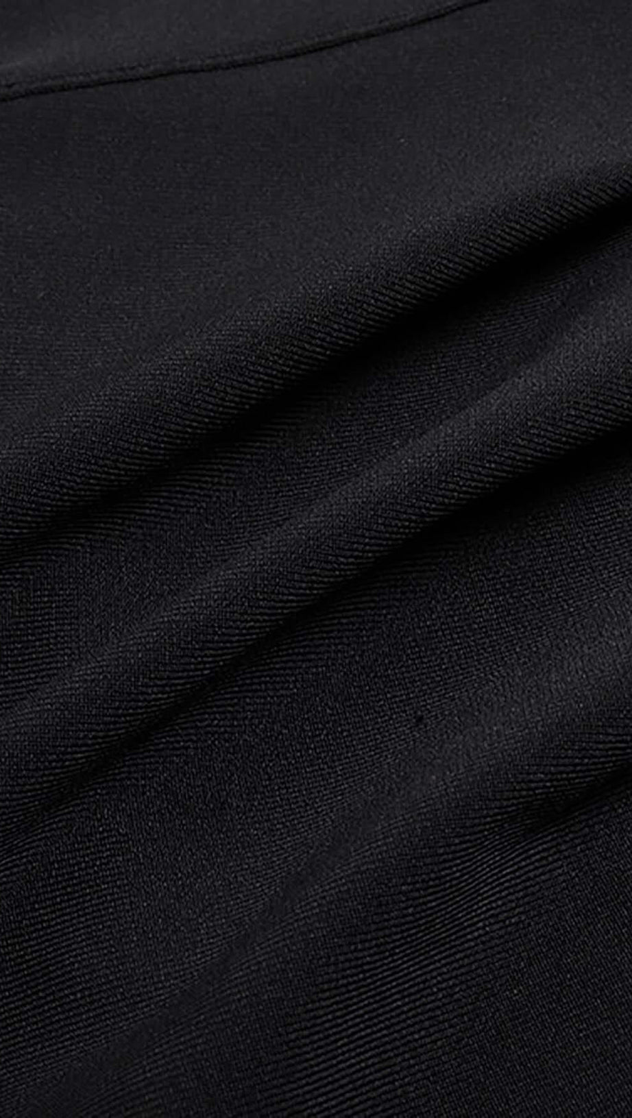 ASYMMETRIC DIAMOND HIGH-LOW DRESS IN BLACK