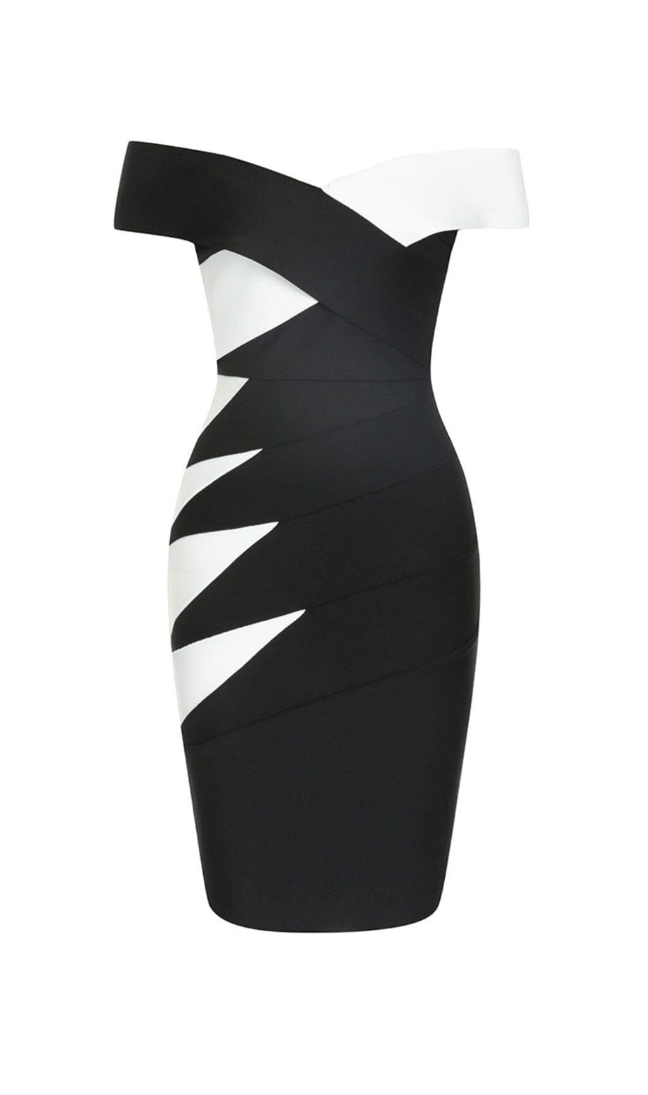 ASYMMETRIC RIB COLOURBLOCK MINI DRESS