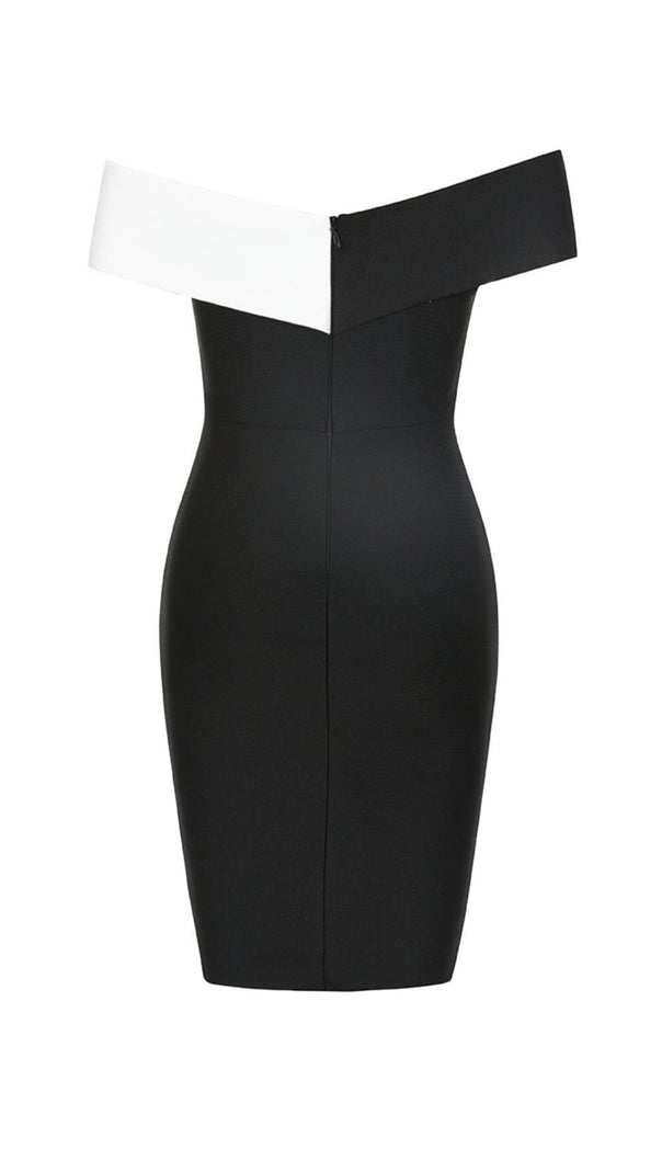 AIIZIE ASYMMETRIC RIB COLOURBLOCK MINI DRESS - product image