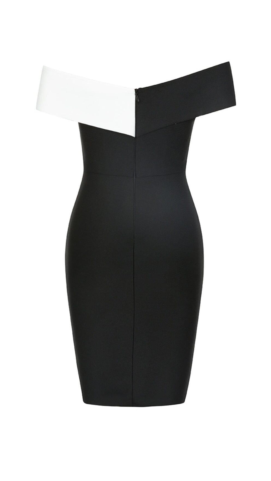 ASYMMETRIC RIB COLOURBLOCK MINI DRESS