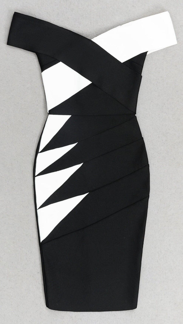 AIIZIE ASYMMETRIC RIB COLOURBLOCK MINI DRESS - product image