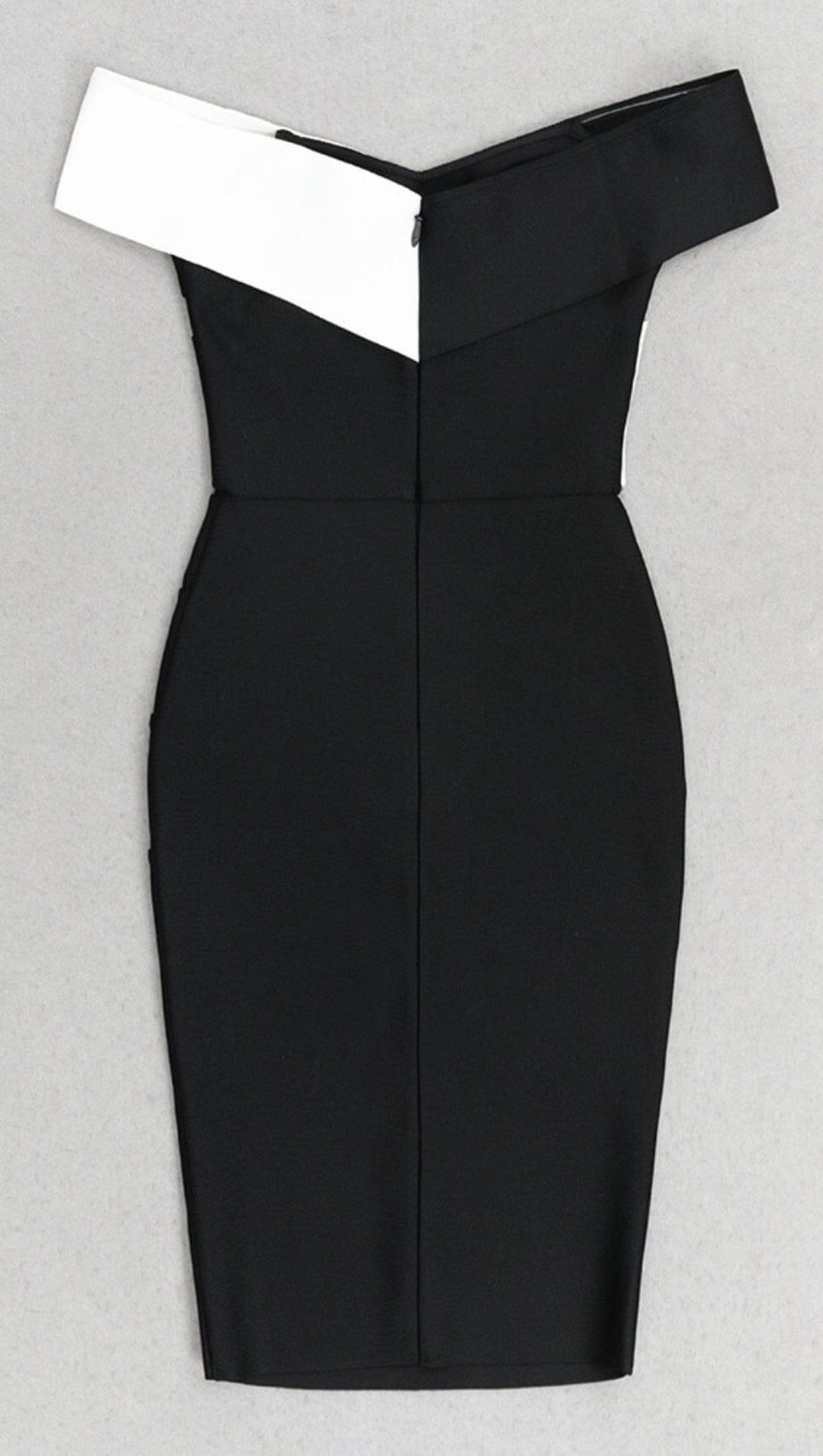 ASYMMETRIC RIB COLOURBLOCK MINI DRESS