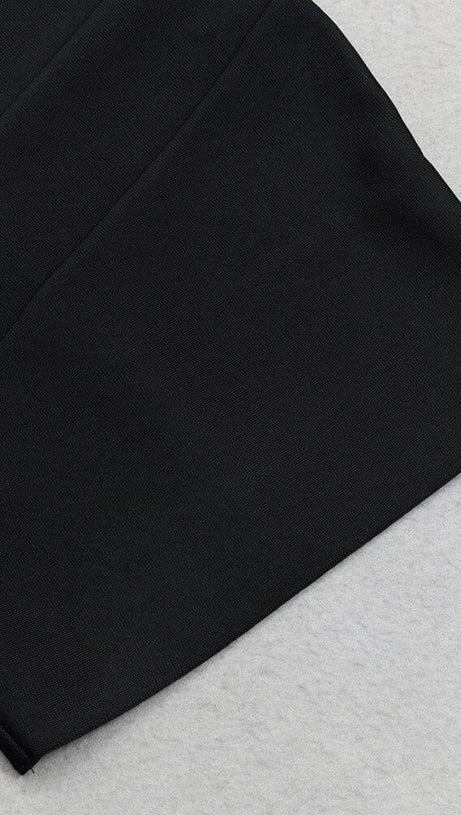 ASYMMETRIC RIB COLOURBLOCK MINI DRESS