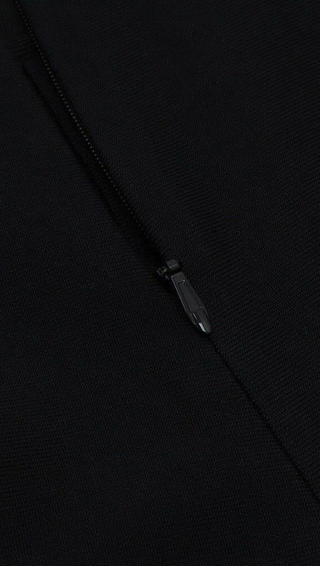 ASYMMETRIC RIB COLOURBLOCK MINI DRESS