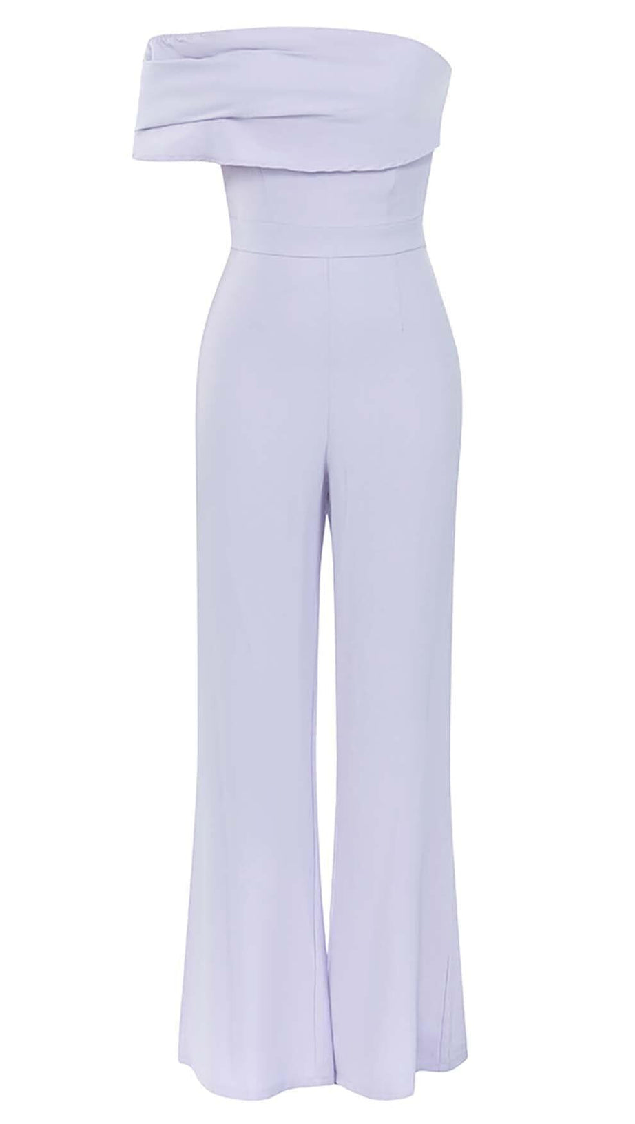 ASYMMETRICAL ONE SHOULDER JUMPSUIT IN LILAC