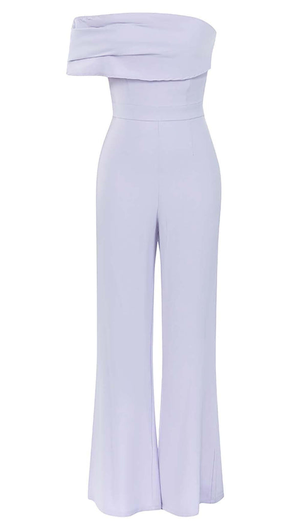 ASYMMETRICAL ONE SHOULDER JUMPSUIT IN LILAC