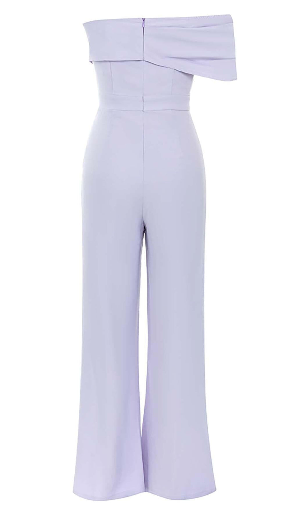 ASYMMETRICAL ONE SHOULDER JUMPSUIT IN LILAC