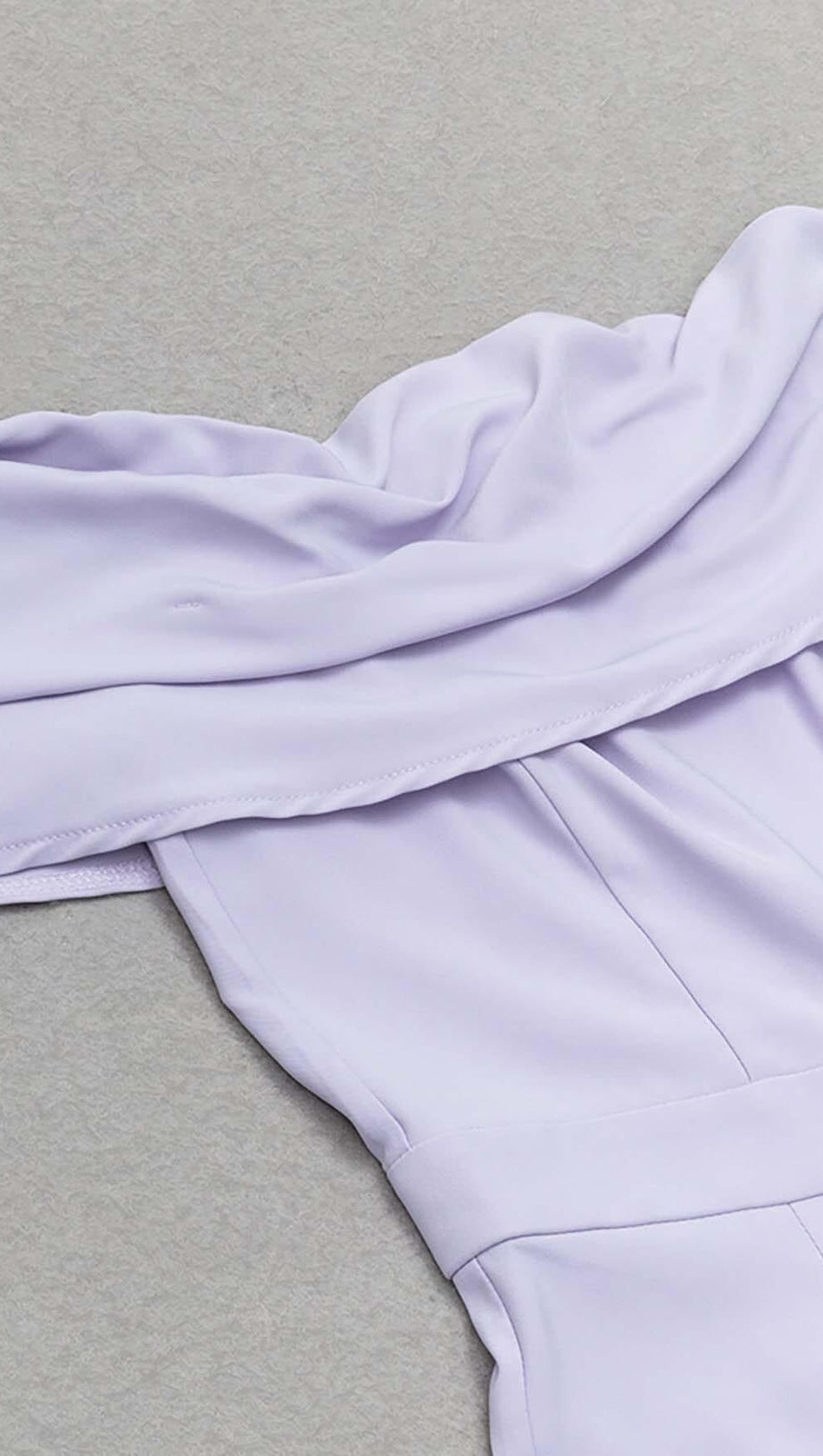 ASYMMETRICAL ONE SHOULDER JUMPSUIT IN LILAC