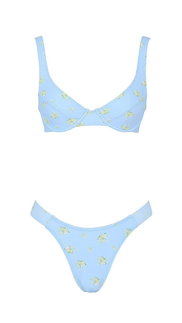AIIZIE BABY BLUE FLORAL PRINT BIKINI - product image