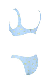 BABY BLUE FLORAL PRINT BIKINI