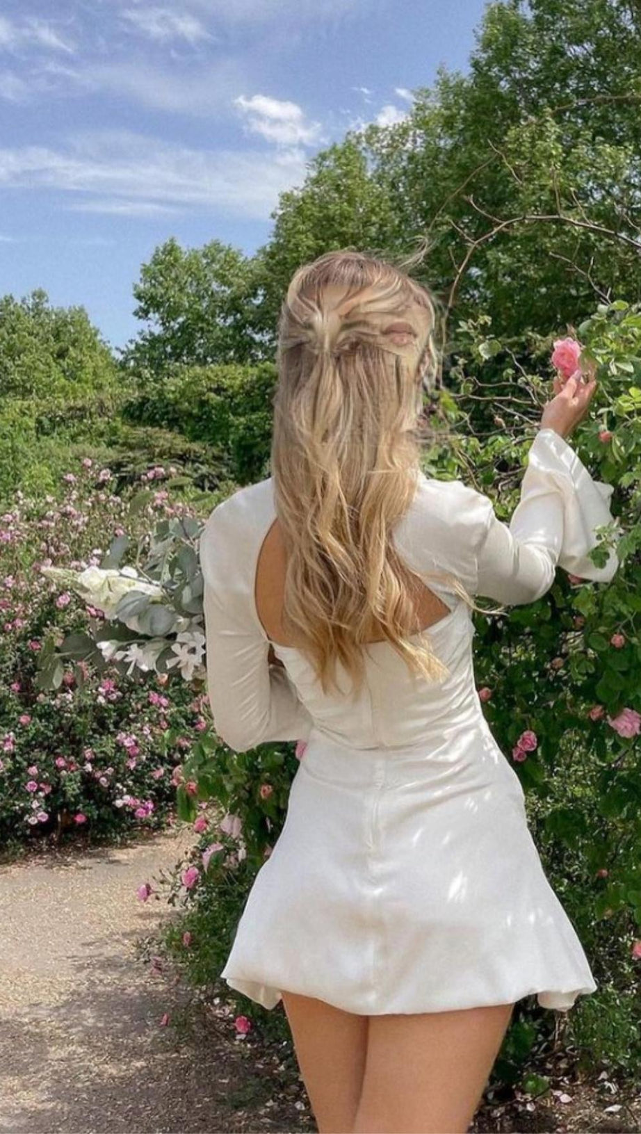 IVORY DRAPE CUT OUT MINI DRESS