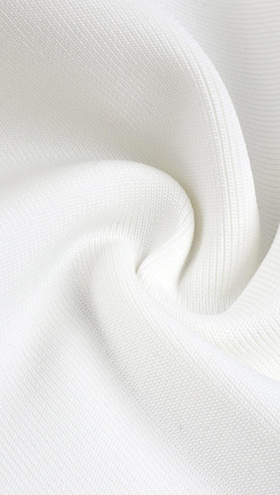 BANDAGE OFF-SHOULDER FEATHER MIDI DRESS IN WHITE