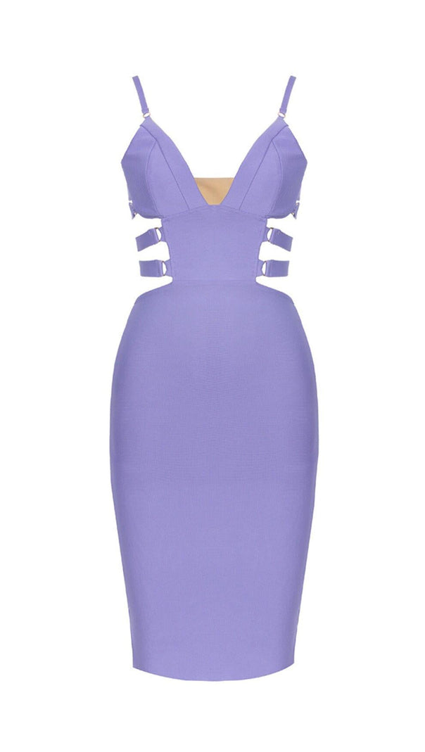 AIIZIE BANDAGE STRAPPY WAIST-TIGHTENING MIDI DRESS - product image