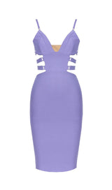 BANDAGE STRAPPY WAIST-TIGHTENING MIDI DRESS