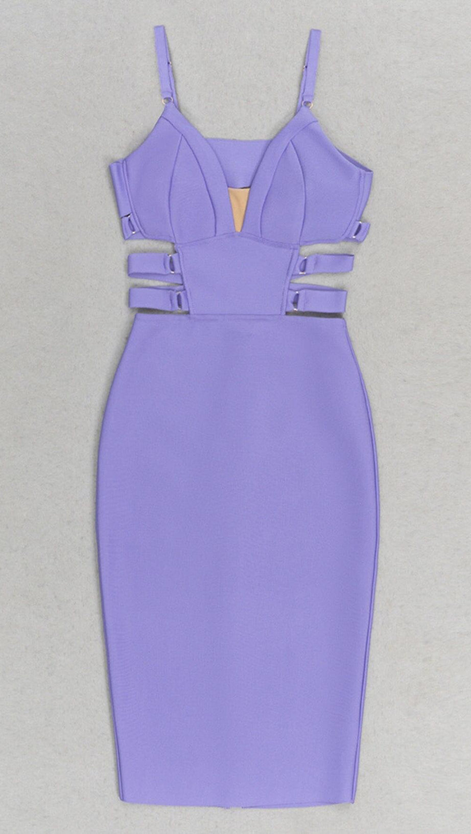 BANDAGE STRAPPY WAIST-TIGHTENING MIDI DRESS
