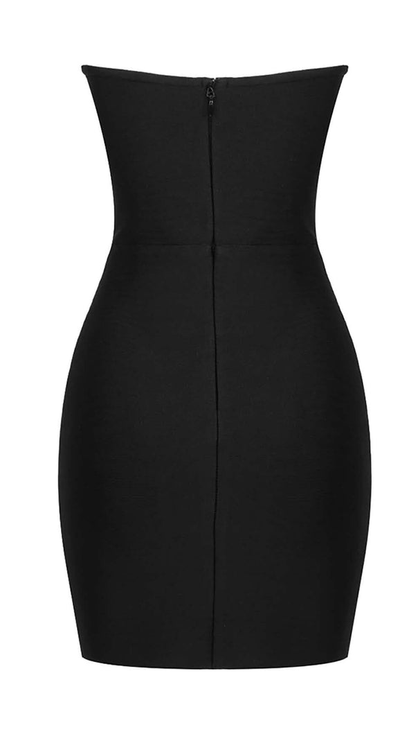 AIIZIE BANDEAU BANDAGE MINI DRESS IN BLACK - product image