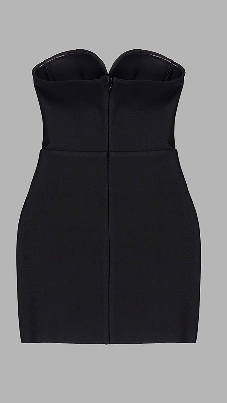 BANDEAU BANDAGE MINI DRESS IN BLACK