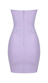 BANDEAU BANDAGE MINI DRESS IN LILAC