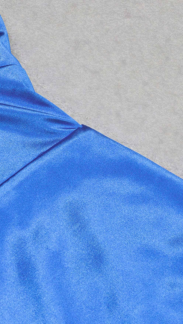 BANDEAU-BODYCON-MIDIKLEID IN BLAU