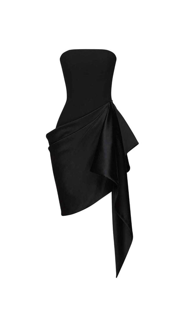 AIIZIE BANDEAU IRREGULAR MINI DRESS IN BLACK - product image