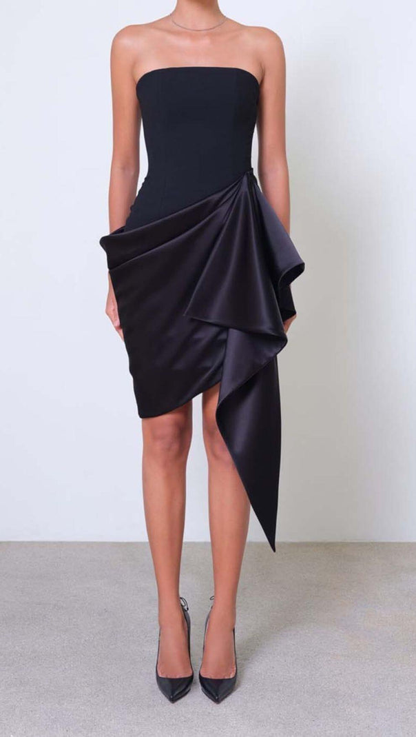 AIIZIE BANDEAU IRREGULAR MINI DRESS IN BLACK - product image