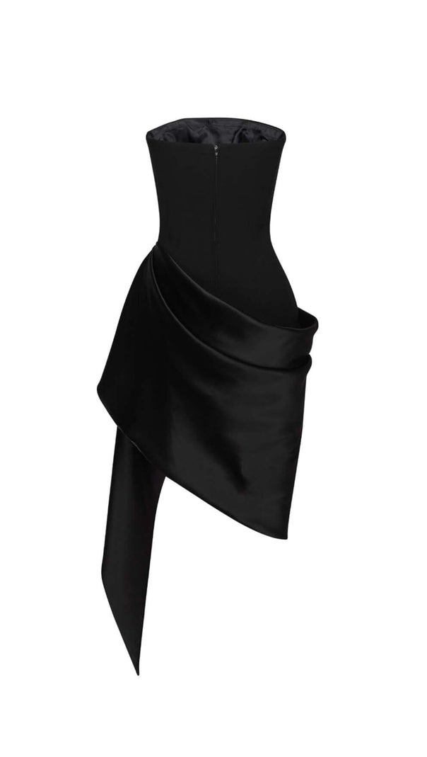 AIIZIE BANDEAU IRREGULAR MINI DRESS IN BLACK - product image