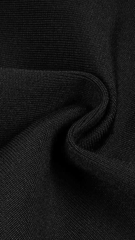 BANDEAU RUCHED MAXI DRESS IN BLACK